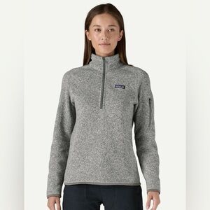 Patagonia Better Sweater Quarter-Zip Fleece Pullover, Birch White, Size S, EUC